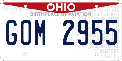 OH license plate GOM2955