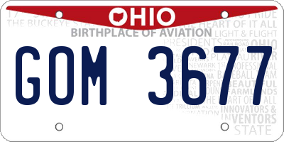 OH license plate GOM3677