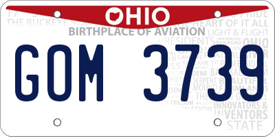 OH license plate GOM3739