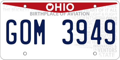 OH license plate GOM3949