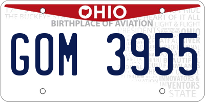 OH license plate GOM3955