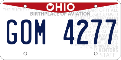 OH license plate GOM4277