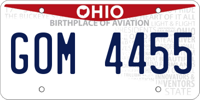 OH license plate GOM4455
