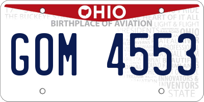 OH license plate GOM4553
