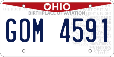 OH license plate GOM4591
