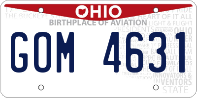 OH license plate GOM4631