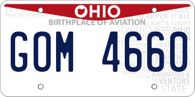 OH license plate GOM4660