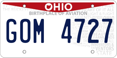 OH license plate GOM4727