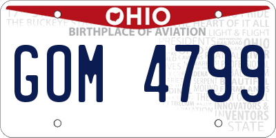 OH license plate GOM4799
