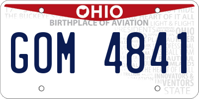 OH license plate GOM4841