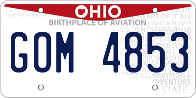 OH license plate GOM4853