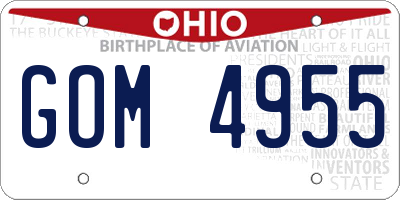 OH license plate GOM4955