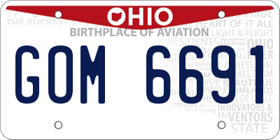 OH license plate GOM6691