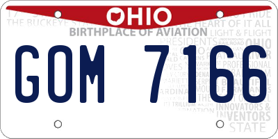 OH license plate GOM7166