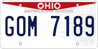 OH license plate GOM7189