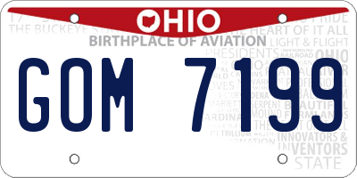 OH license plate GOM7199