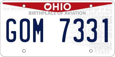 OH license plate GOM7331