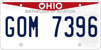 OH license plate GOM7396