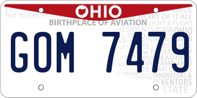 OH license plate GOM7479