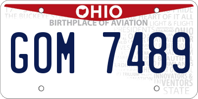 OH license plate GOM7489