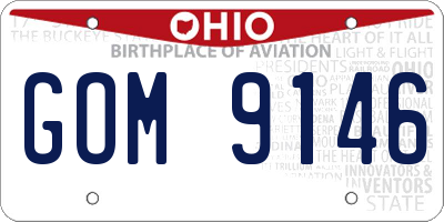 OH license plate GOM9146