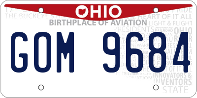 OH license plate GOM9684