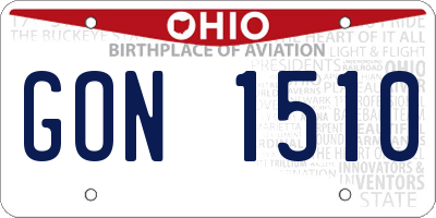 OH license plate GON1510