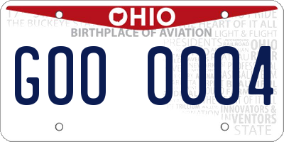 OH license plate GOO0004