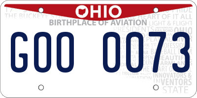 OH license plate GOO0073