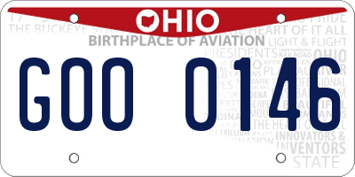 OH license plate GOO0146