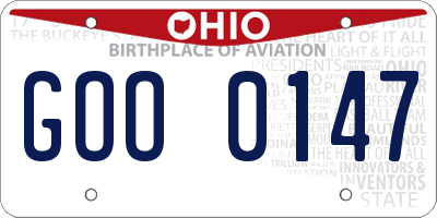 OH license plate GOO0147