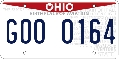 OH license plate GOO0164