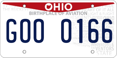 OH license plate GOO0166