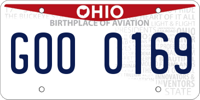 OH license plate GOO0169
