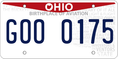 OH license plate GOO0175