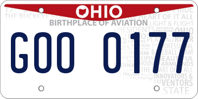 OH license plate GOO0177