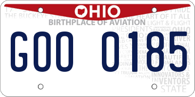 OH license plate GOO0185
