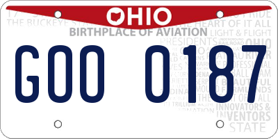 OH license plate GOO0187