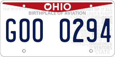 OH license plate GOO0294