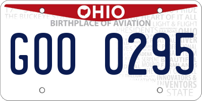 OH license plate GOO0295