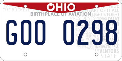 OH license plate GOO0298