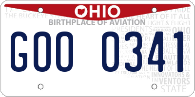 OH license plate GOO0341