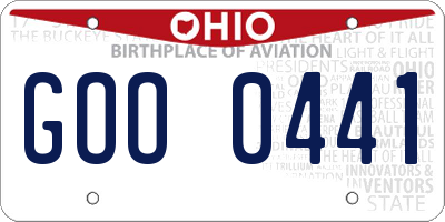 OH license plate GOO0441