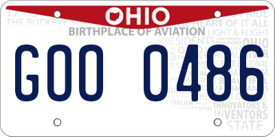 OH license plate GOO0486