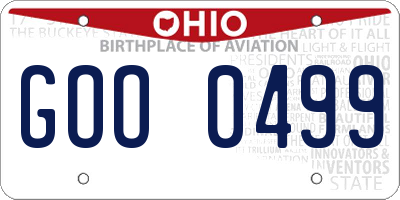 OH license plate GOO0499