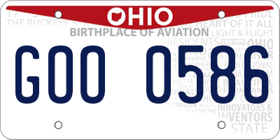 OH license plate GOO0586