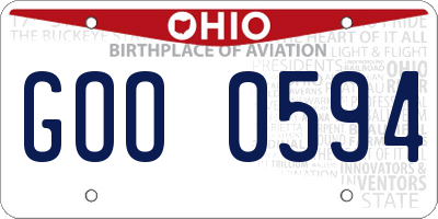 OH license plate GOO0594