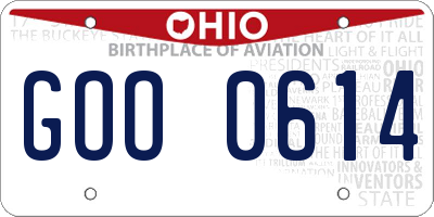OH license plate GOO0614