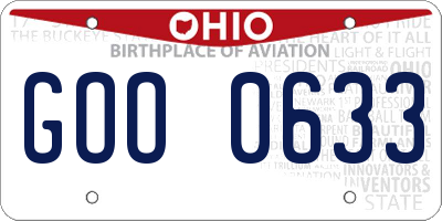 OH license plate GOO0633