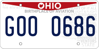 OH license plate GOO0686